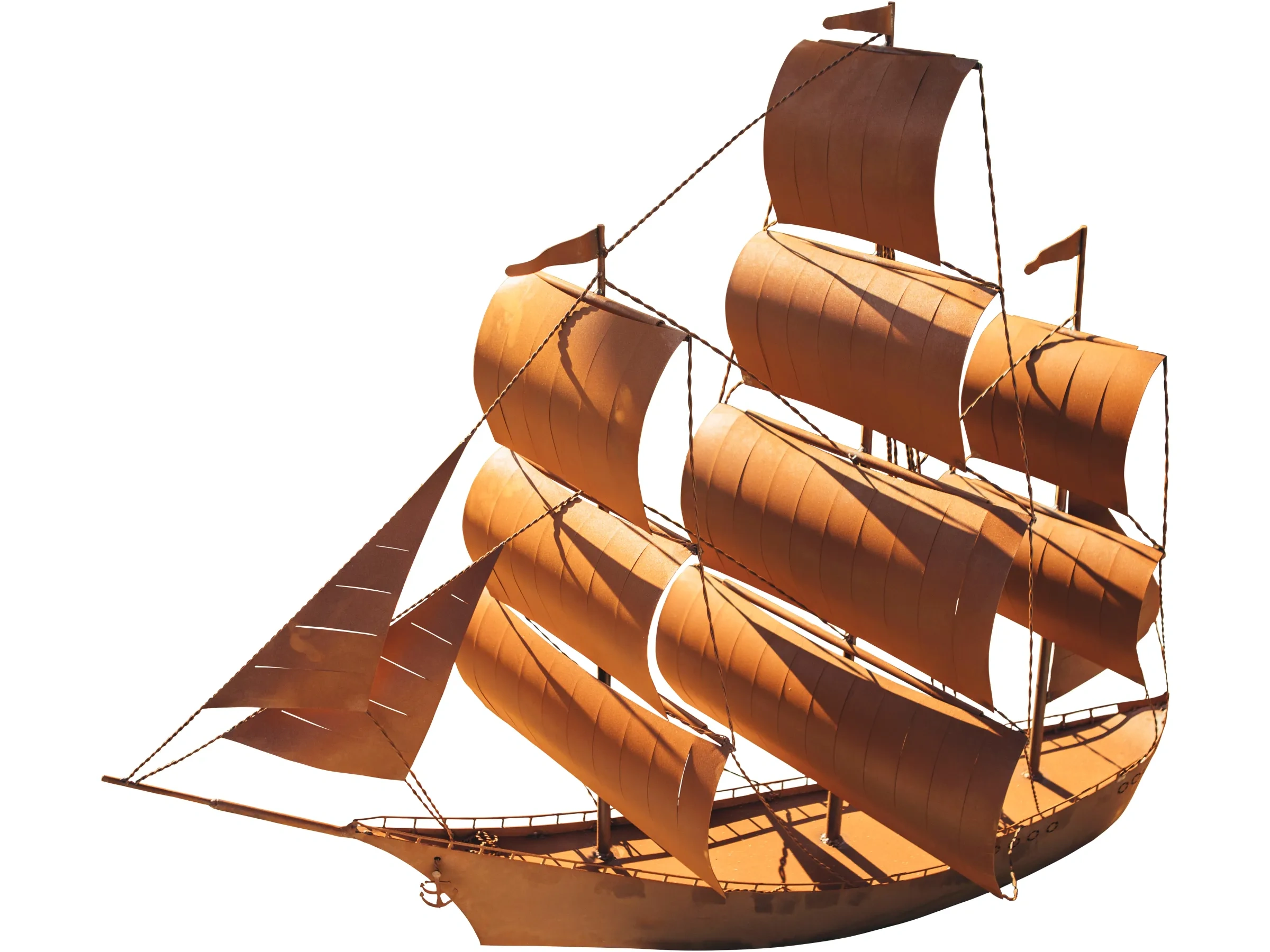 Ferrum Art Design Segelschiff Princess 125 cm x 62 cm Rostoptik