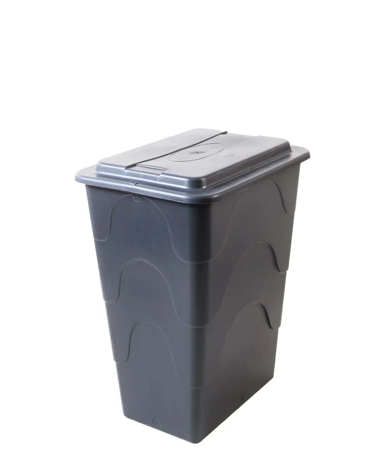 TrendLine Regentonne eckig mit Deckel und Hahn 240 L grau