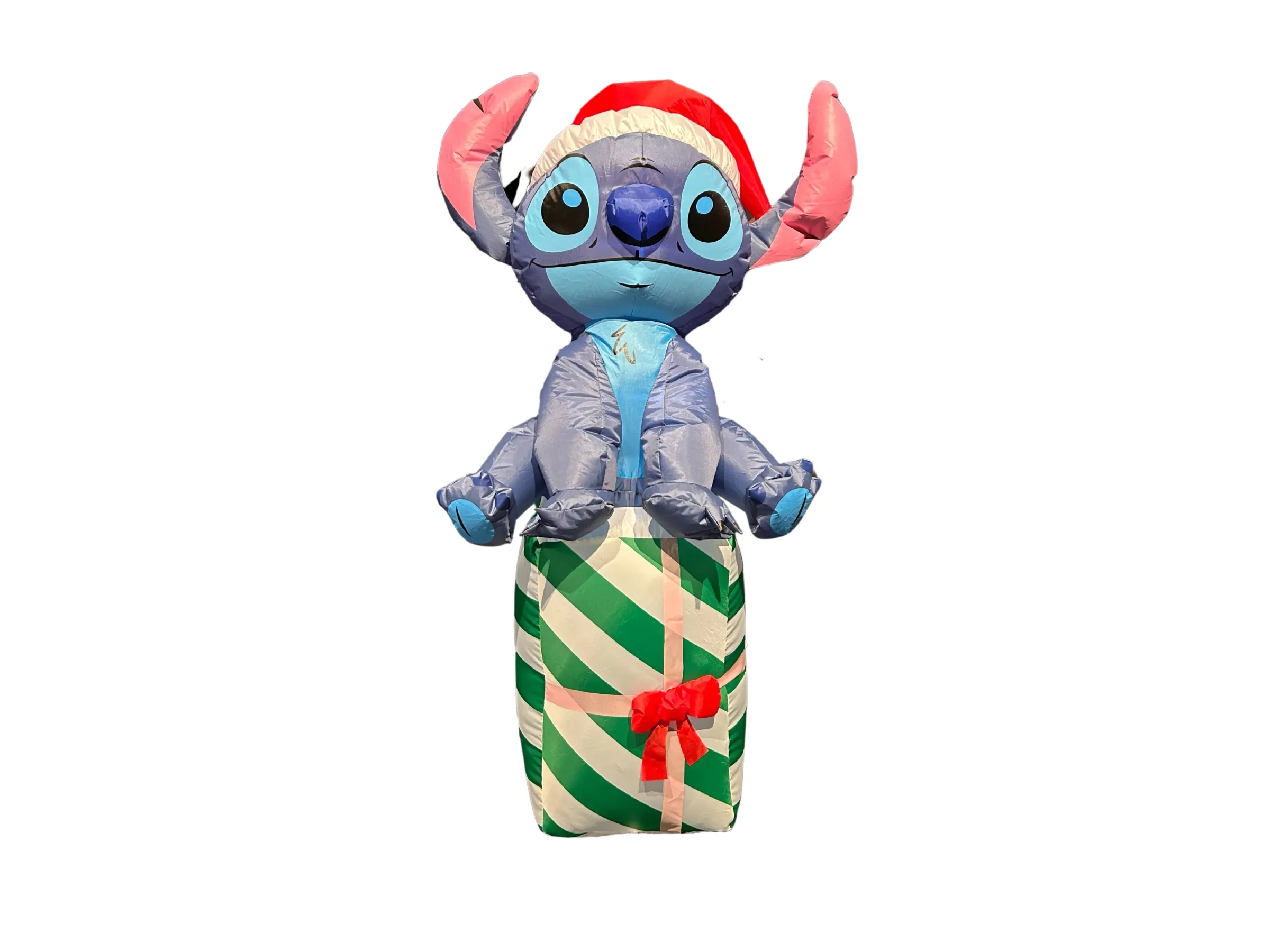 Disney Weihnachts-Deko Stitch mit Geschenk aufblasbar 120 cm Mehrfarbig